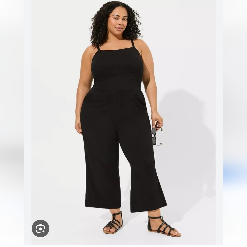 TORRID | Stretch Challis Tie Back Wide Leg Jumpsuit Sz 3X